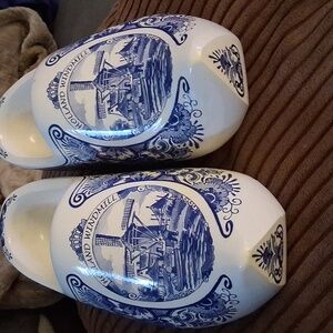 White Wooden Clogs Made in Holland